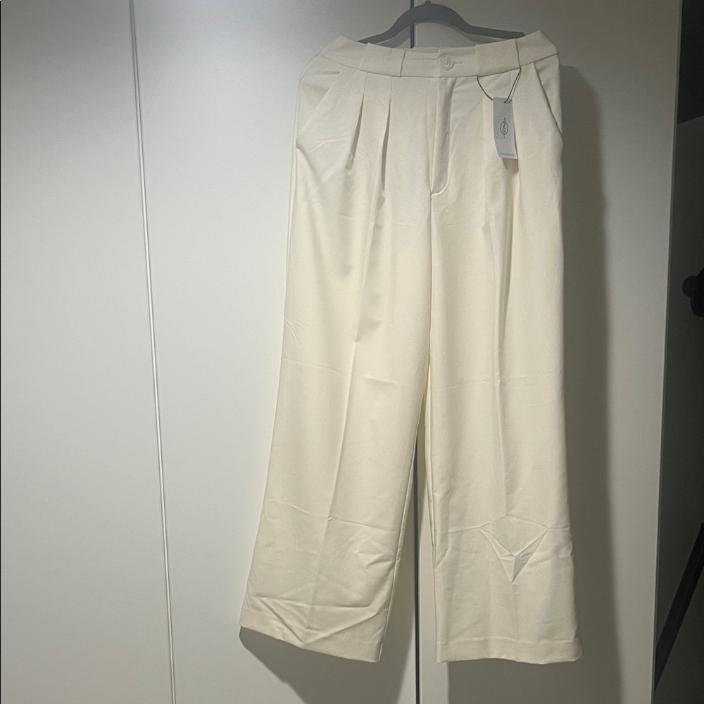 Stradivarius Off-White Trousers